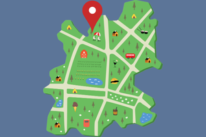 illustration of a street map of a town