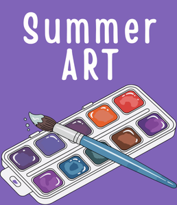 illustration of a paint palette and paint brush