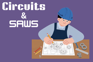 illustration of a person wearing a hard hat working at a drafting table