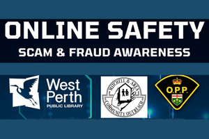 The words Online Safety Scam & Fraud Awareness