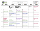 thumbnail of the April program calendar