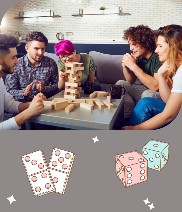 group of people around a table playing a game