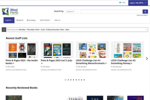 screenshot of online catalogue