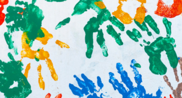 painted handprints