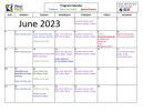 small calendar for June