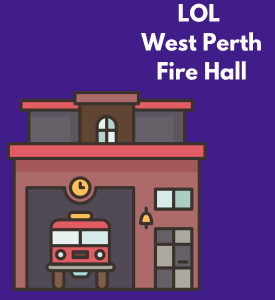 illustration of a firehall and fire truck