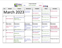 small calendar for March