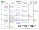thumbnail of the October program calendar