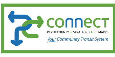 Logo for PC Connect and the words Your Community Transit System