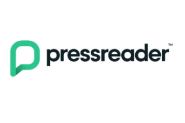 the word pressreader on a white background