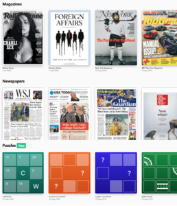 covers of newspapers and magazines