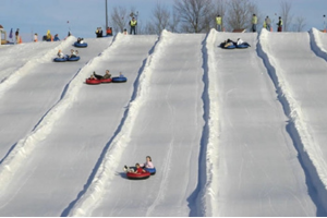 photograph of the top of the hill at a tube slice