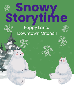 illustration of 2 bears sitting in the snow in front of a tree