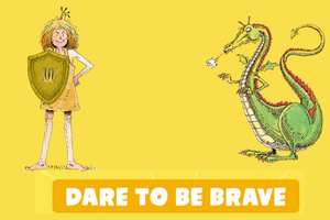 Illustration of Robert Munsch's Paper Bag Princess and the Dragon