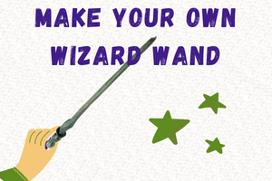 illustration of a hand holding a wand