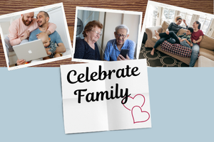 Photographs of multiple different forms of families